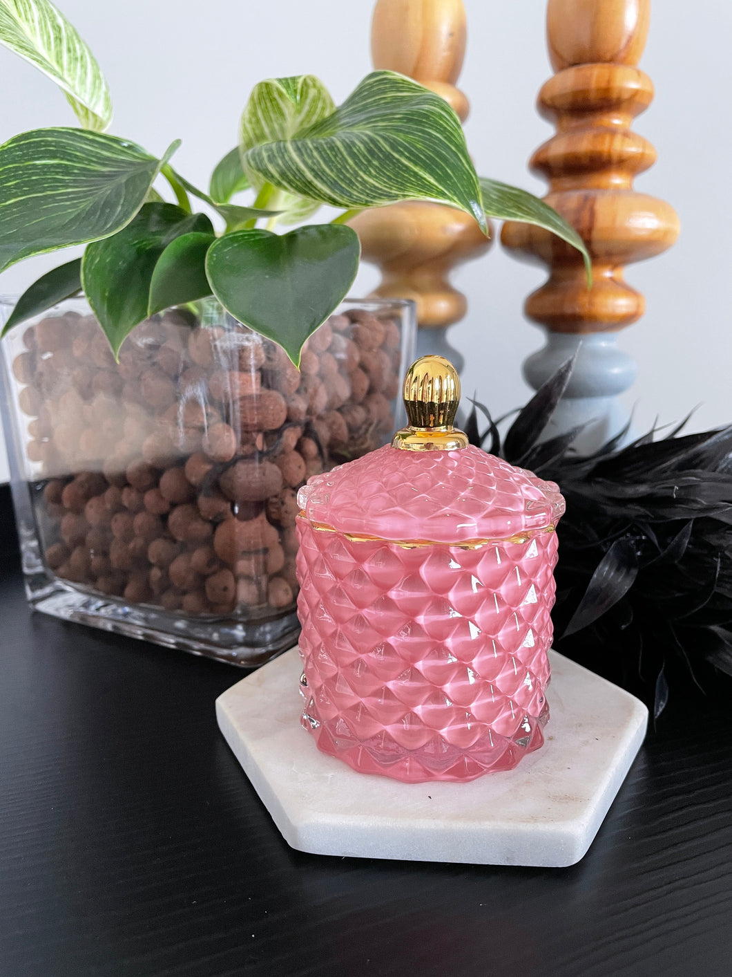 Royal Pink Baby Geo 120ml Soy Candle
