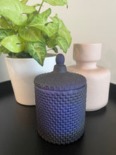 Load image into Gallery viewer, Raindrop Geo Frosted Navy 350ml Soy Candle
