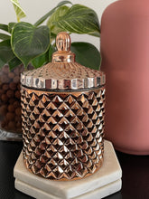 Load image into Gallery viewer, Rose Gold Medium Geo 300ml Soy Candle
