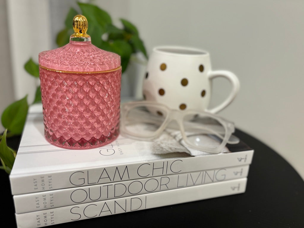 Royal Pink Medium Geo 300ml Soy Candle