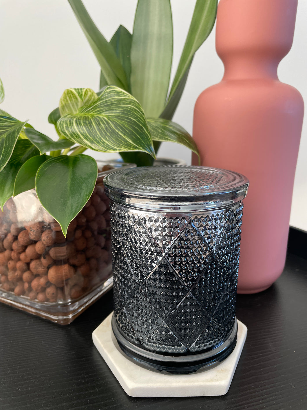 Metallic Black Diamond 450ml Soy Candle