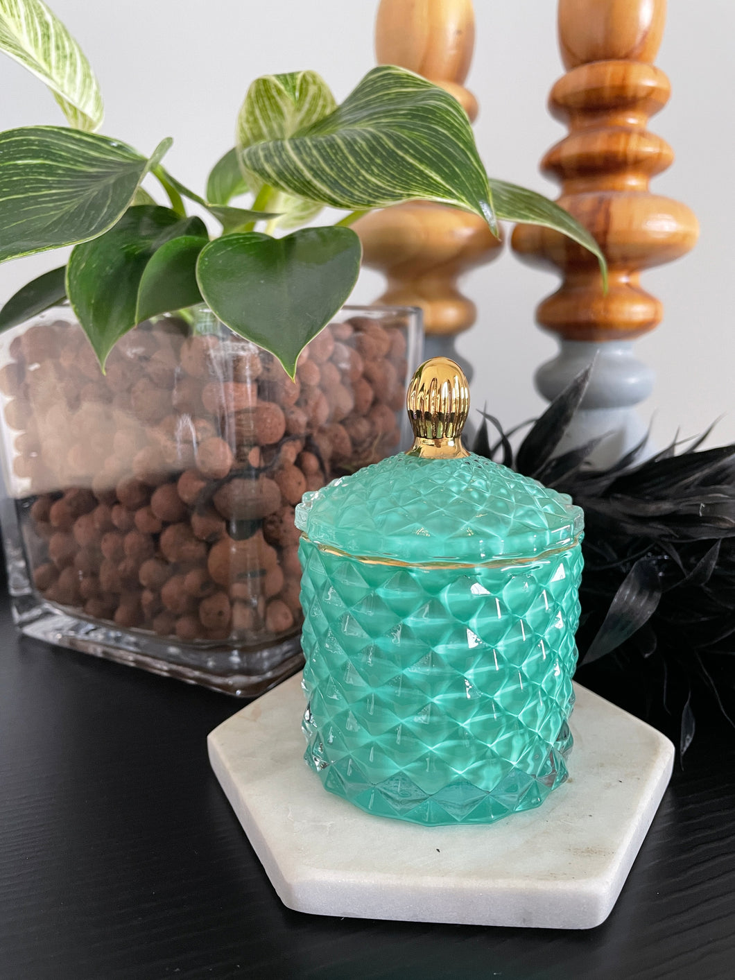 Royal Teal Baby Geo 120ml Soy Candle