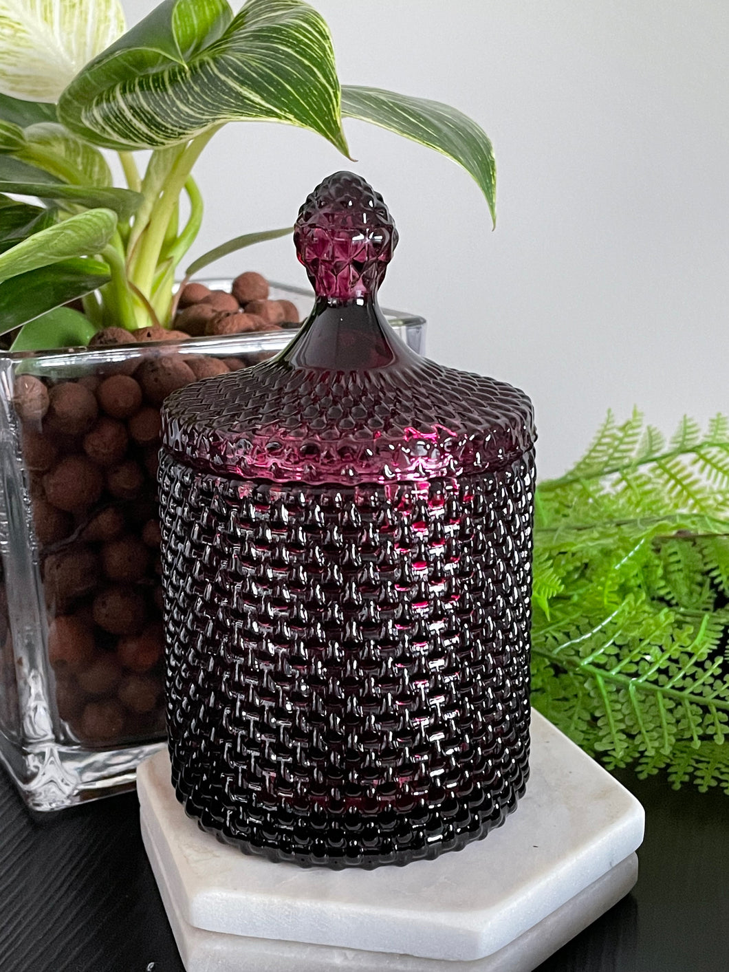 Metallic Purple Tear Drop 285ml Soy Candle
