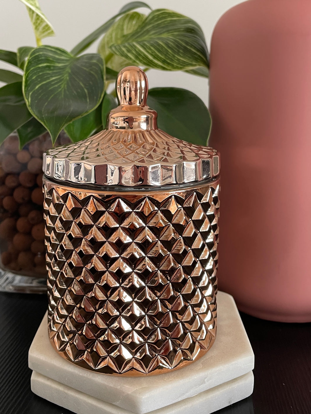 Rose Gold Medium Geo 300ml Soy Candle