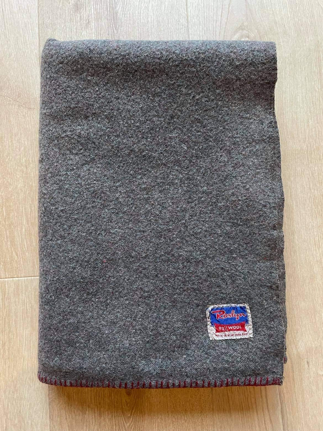 Roslyn Grey Single 80% New Zealand Wool Blanket